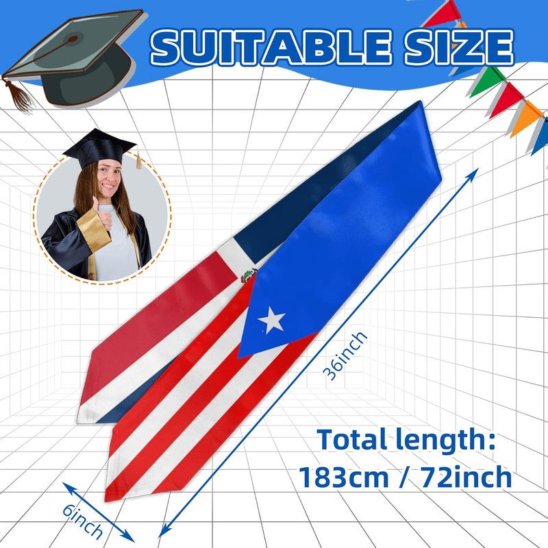 Vcmaluco Graduation Stole Graduation Sash Scarf Graduation Gift for International Student - Image 4